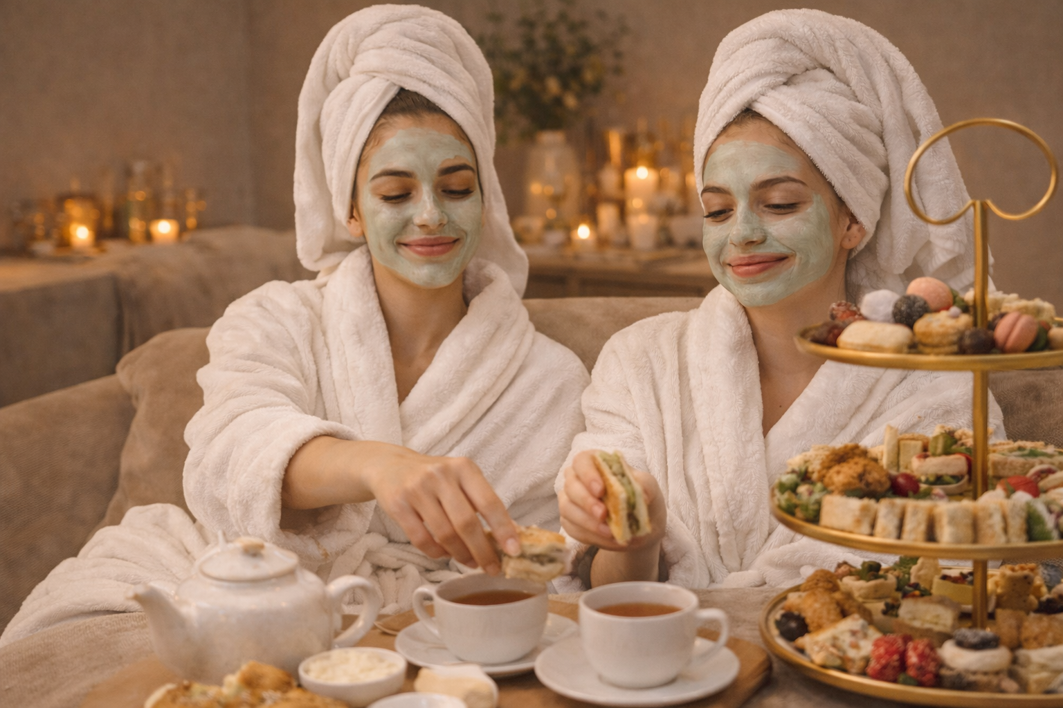 Behandelingen duo met mini high tea