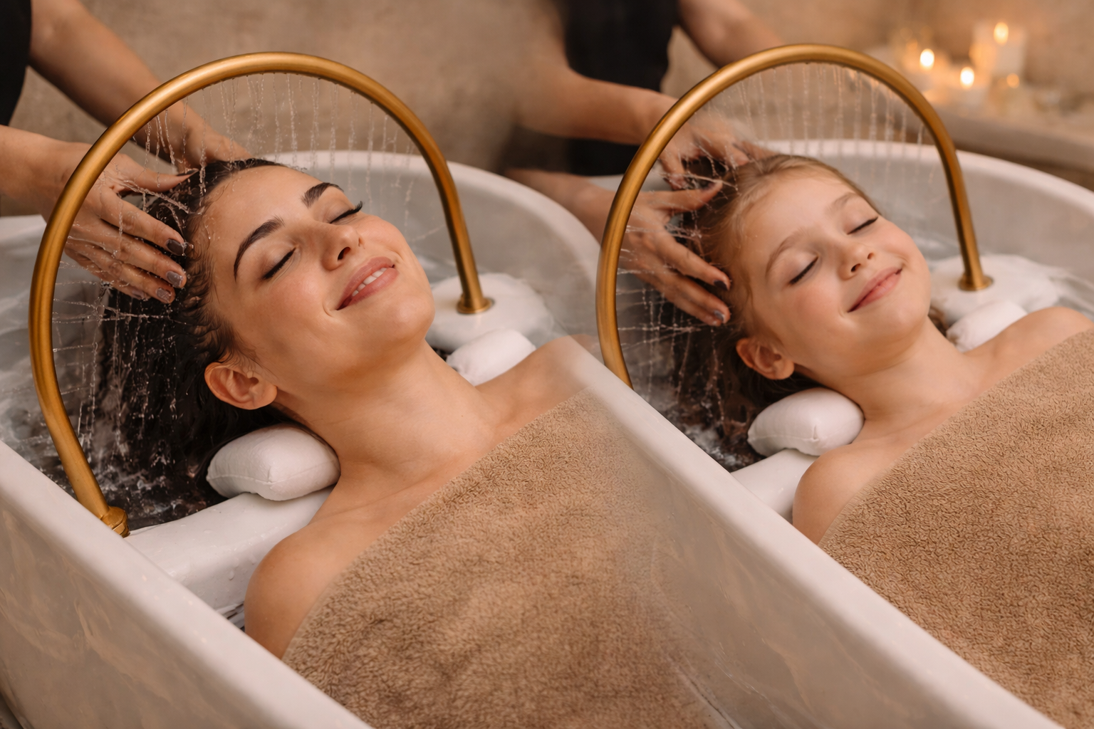 Moeder dochter spa day